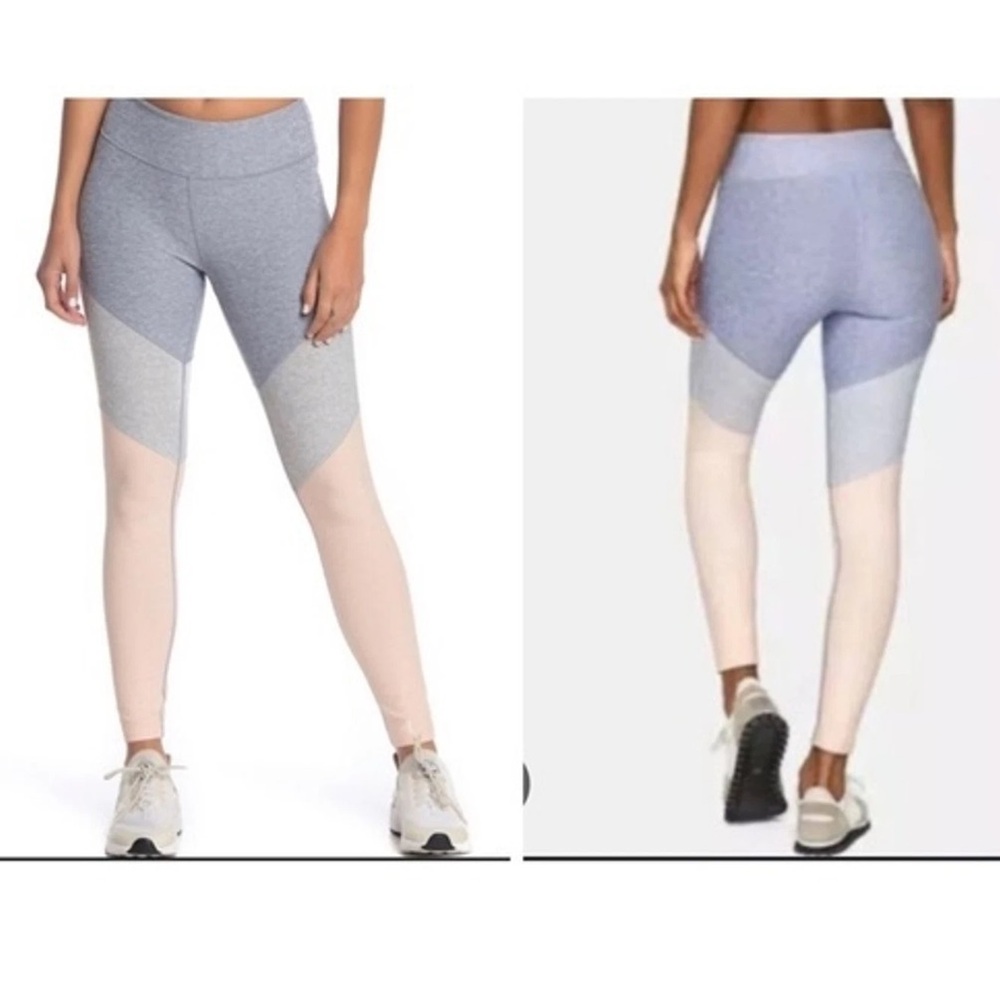 OUTDOOR VOICES Size XS 7/8 Gradient Leggings EUC in Dark Grey Light Grey & Peach